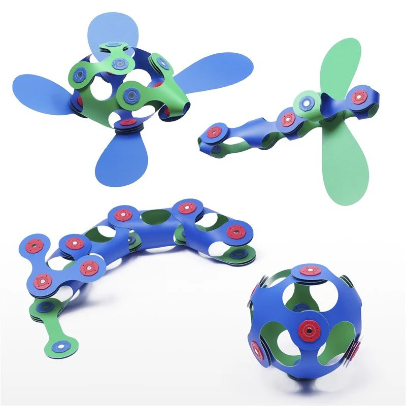 JUEGO DE CONSTRUCCIÓN MAGNÉTICO ·CLIXO ITSY PACK - VERDE/AZUL· - Imagen 3